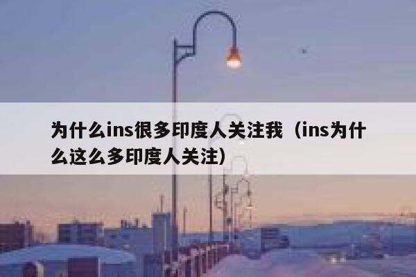 为什么ins很多印度人关注我(ins为什么这么多印度人关注) 第1张 为什么ins很多印度人关注我(ins为什么这么多印度人关注) 第1张