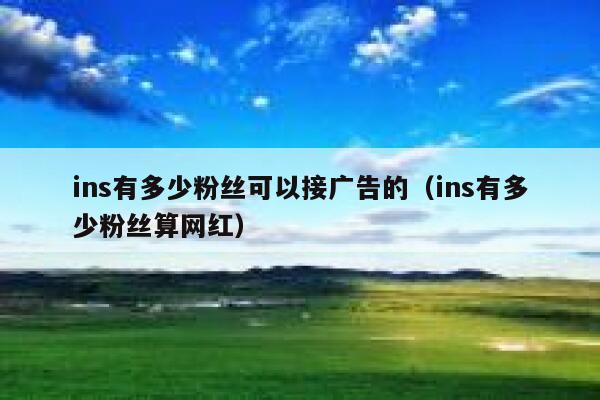 ins有多少粉丝可以接广告的（ins有多少粉丝算网红） 第1张