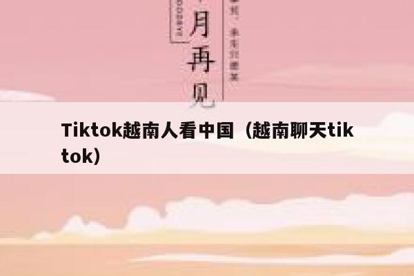Tiktok越南人看中国(越南聊天tiktok) 第1张 Tiktok越南人看中国(越南聊天tiktok) 第1张