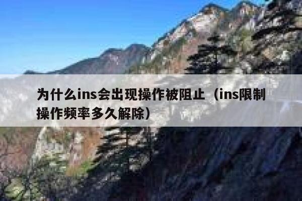 为什么ins会出现操作被阻止（ins限制操作频率多久解除） 第1张
