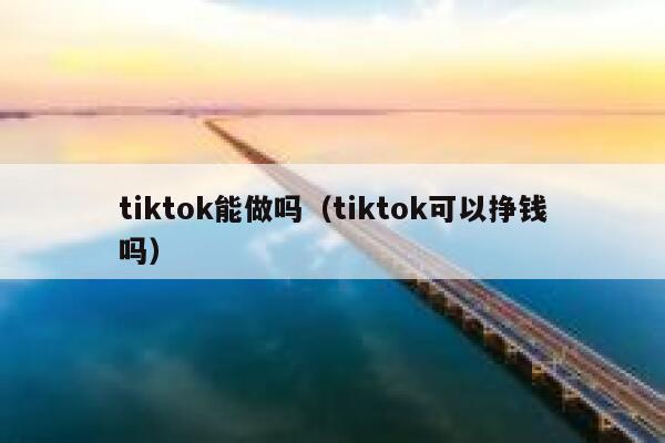 tiktok能做吗（tiktok可以挣钱吗） 第1张