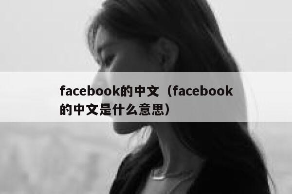 facebook的中文(facebook的中文是什么意思) 第1张 facebook的中文(facebook的中文是什么意思) 第1张