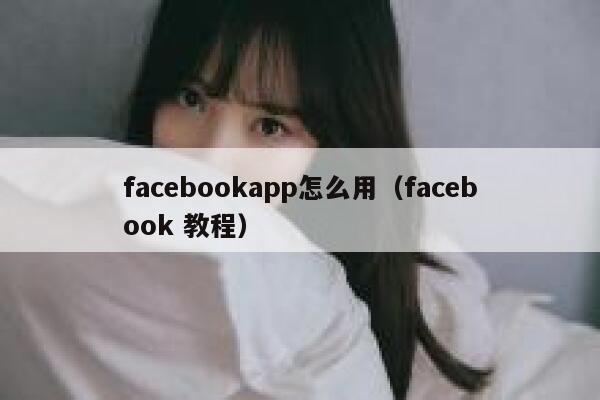 facebookapp怎么用（facebook 教程） 第1张