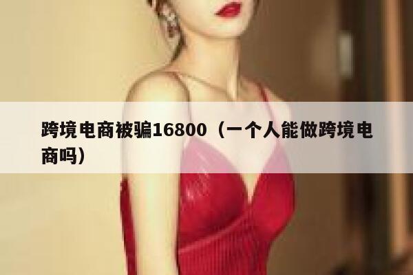 跨境电商被骗16800（一个人能做跨境电商吗） 第1张