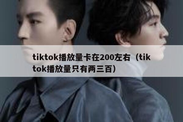 tiktok播放量卡在200左右（tiktok播放量只有两三百） 第1张