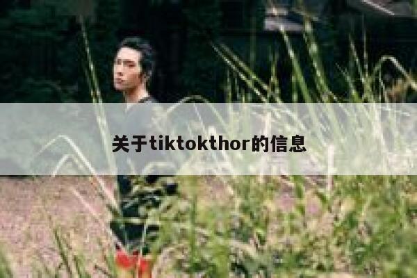 关于tiktokthor的信息 第1张