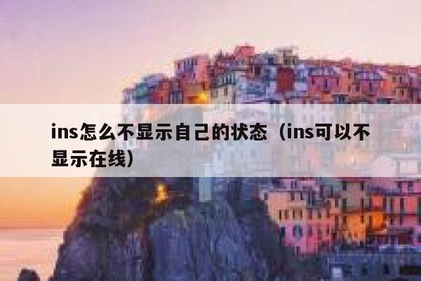 ins怎么不显示自己的状态（ins可以不显示在线） 第1张