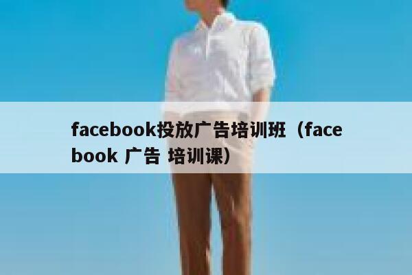 facebook投放广告培训班（facebook 广告 培训课） 第1张