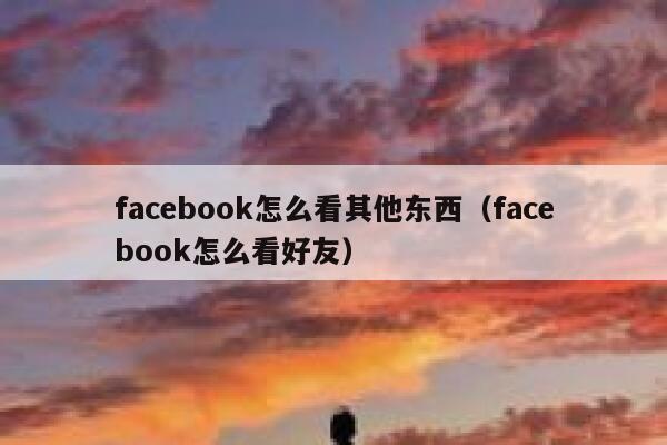 facebook怎么看其他东西(facebook怎么看好友) 第1张 facebook怎么看其他东西(facebook怎么看好友) 第1张