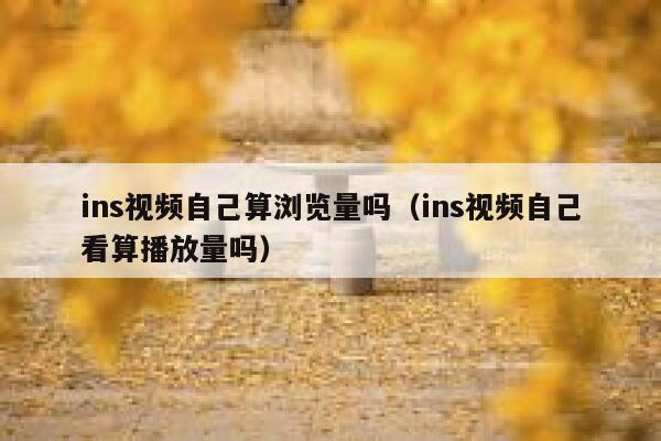 ins视频自己算浏览量吗(ins视频自己看算播放量吗) 第1张 ins视频自己算浏览量吗(ins视频自己看算播放量吗) 第1张