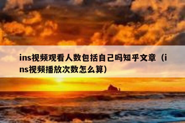 ins视频观看人数包括自己吗知乎文章(ins视频播放次数怎么算) 第1张 ins视频观看人数包括自己吗知乎文章(ins视频播放次数怎么算) 第1张