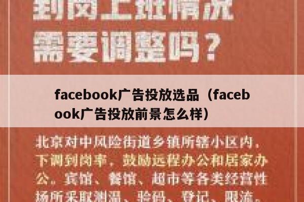 facebook广告投放选品（facebook广告投放前景怎么样） 第1张