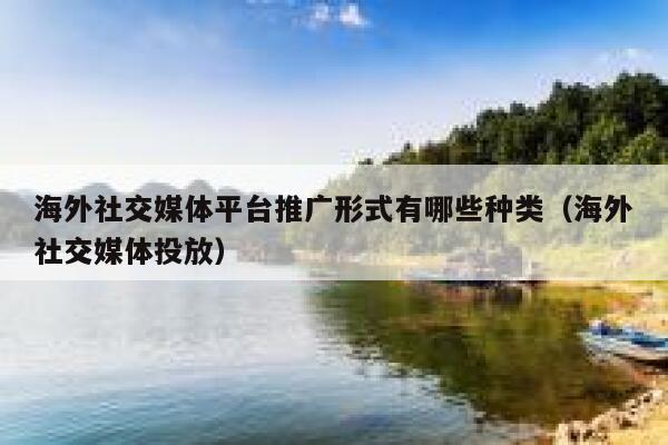 海外社交媒体平台推广形式有哪些种类（海外社交媒体投放） 第1张
