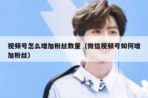 视频号怎么增加粉丝数量（微信视频号如何增加粉丝） 第1张