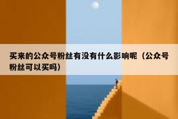 买来的公众号粉丝有没有什么影响呢（公众号粉丝可以买吗） 第1张