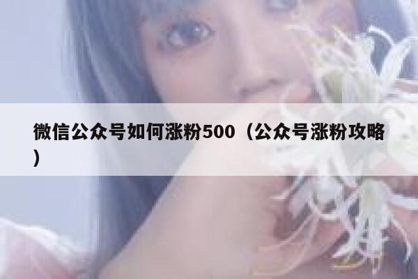 微信公众号如何涨粉500（公众号涨粉攻略） 第1张