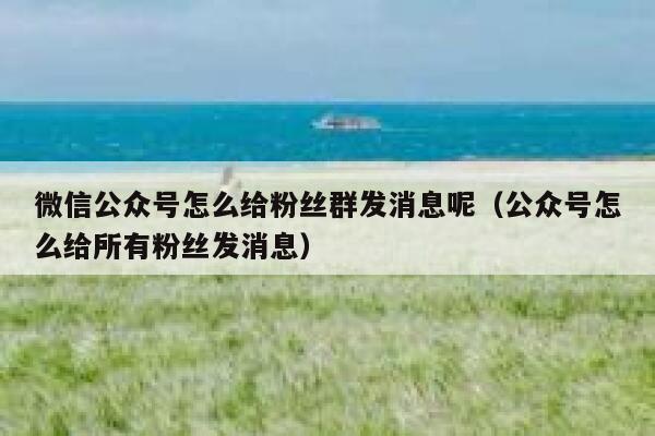微信公众号怎么给粉丝群发消息呢(公众号怎么给所有粉丝发消息) 第1张 微信公众号怎么给粉丝群发消息呢(公众号怎么给所有粉丝发消息) 第1张