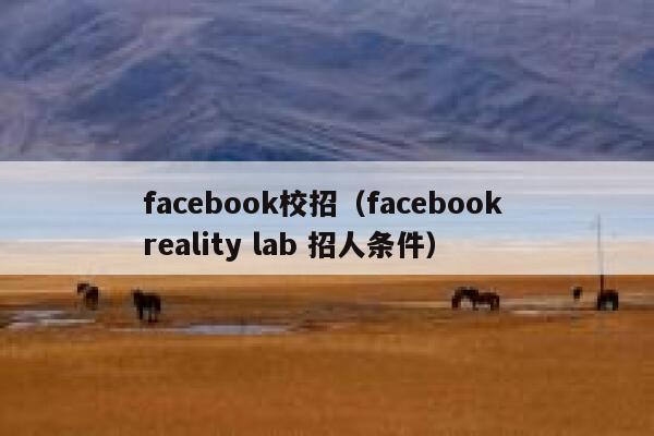 facebook校招(facebook reality lab 招人条件) 第1张 facebook校招(facebook reality lab 招人条件) 第1张