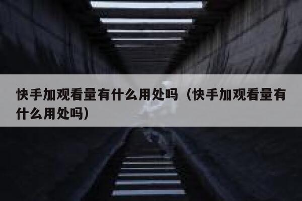 快手加观看量有什么用处吗(快手加观看量有什么用处吗) 第1张 快手加观看量有什么用处吗(快手加观看量有什么用处吗) 第1张