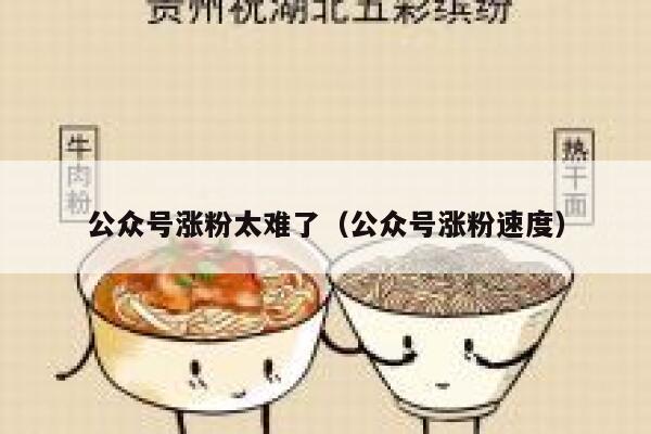 公众号涨粉太难了（公众号涨粉速度） 第1张