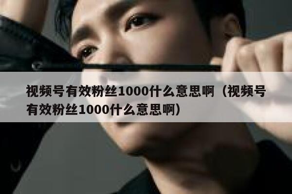 视频号有效粉丝1000什么意思啊（视频号有效粉丝1000什么意思啊） 第1张