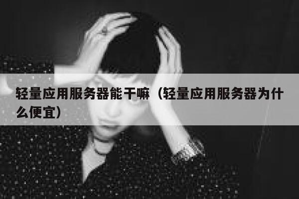 轻量应用服务器能干嘛（轻量应用服务器为什么便宜） 第1张