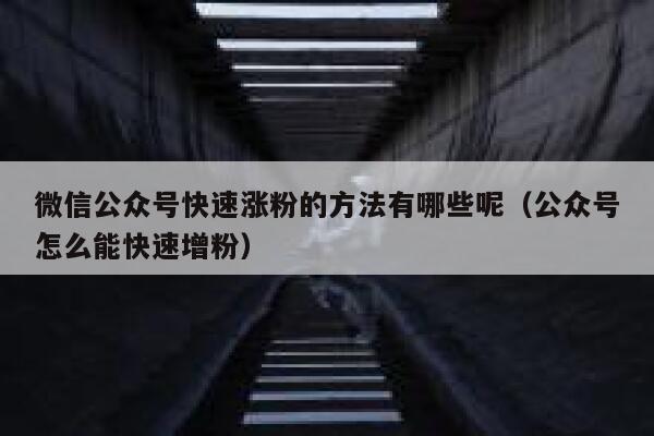 微信公众号快速涨粉的方法有哪些呢(公众号怎么能快速增粉) 第1张 微信公众号快速涨粉的方法有哪些呢(公众号怎么能快速增粉) 第1张