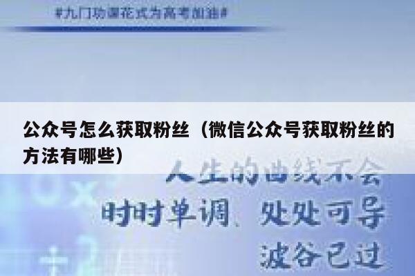 公众号怎么获取粉丝(微信公众号获取粉丝的方法有哪些) 第1张 公众号怎么获取粉丝(微信公众号获取粉丝的方法有哪些) 第1张