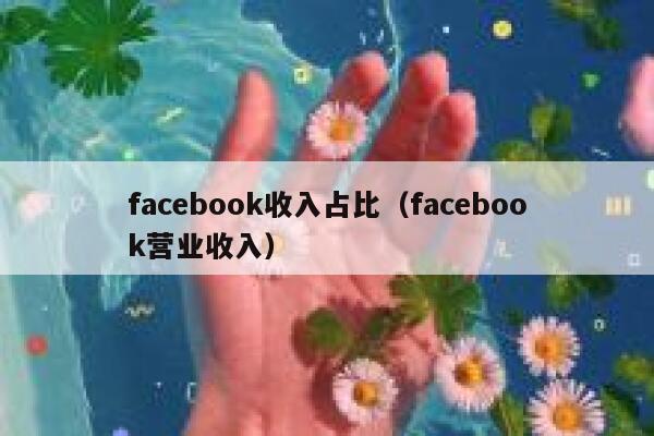 facebook收入占比（facebook营业收入） 第1张