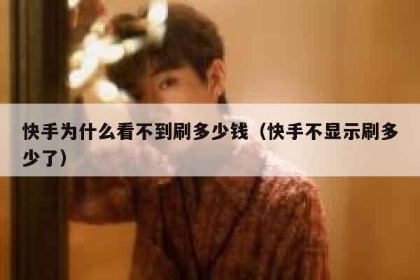 快手为什么看不到刷多少钱（快手不显示刷多少了） 第1张
