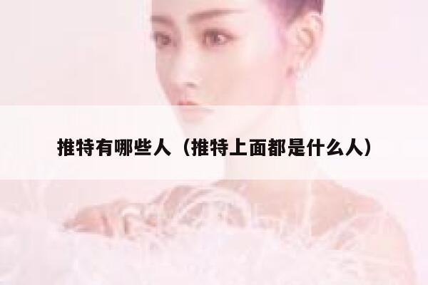 推特有哪些人（推特上面都是什么人） 第1张