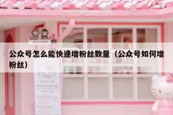 公众号怎么能快速增粉丝数量(公众号如何增粉丝) 第1张 公众号怎么能快速增粉丝数量(公众号如何增粉丝) 第1张