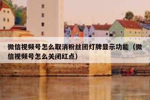 微信视频号怎么取消粉丝团灯牌显示功能(微信视频号怎么关闭红点) 第1张 微信视频号怎么取消粉丝团灯牌显示功能(微信视频号怎么关闭红点) 第1张