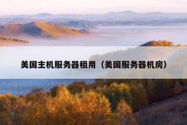美国主机服务器租用（美国服务器机房） 第1张