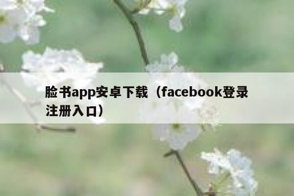 脸书app安卓下载(facebook登录注册入口) 第1张 脸书app安卓下载(facebook登录注册入口) 第1张