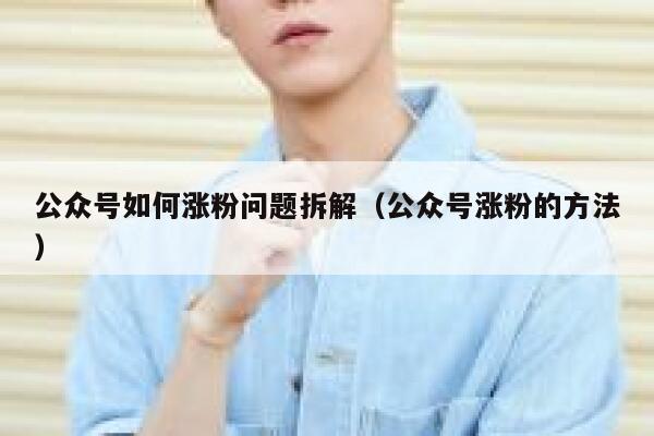 公众号如何涨粉问题拆解(公众号涨粉的方法) 第1张 公众号如何涨粉问题拆解(公众号涨粉的方法) 第1张