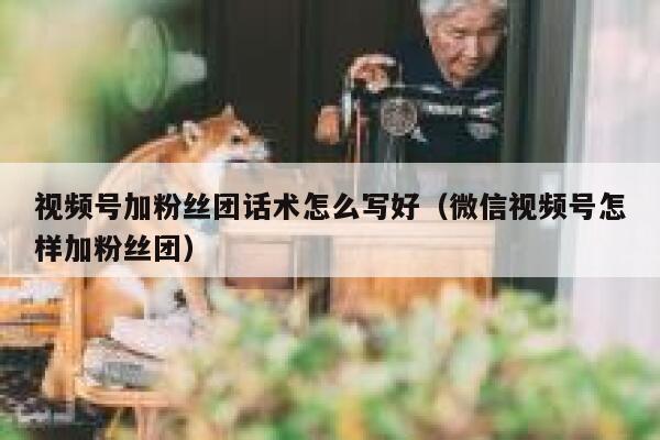 视频号加粉丝团话术怎么写好（微信视频号怎样加粉丝团） 第1张