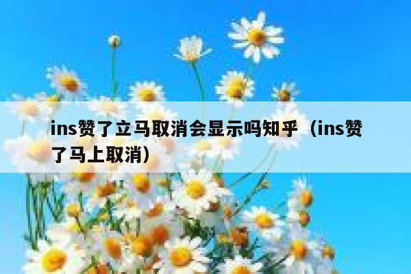 ins赞了立马取消会显示吗知乎（ins赞了马上取消） 第1张
