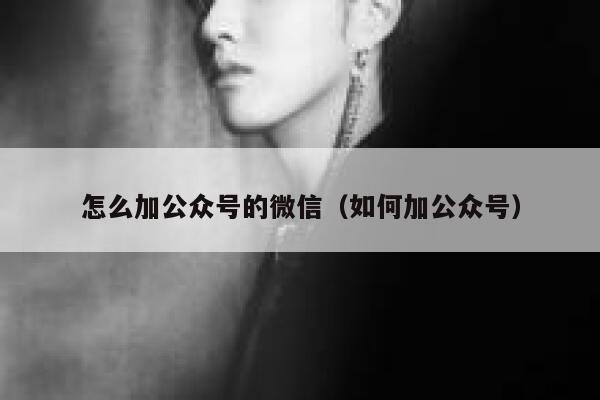 怎么加公众号的微信（如何加公众号） 第1张