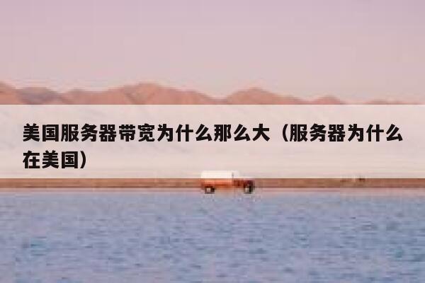 美国服务器带宽为什么那么大（服务器为什么在美国） 第1张