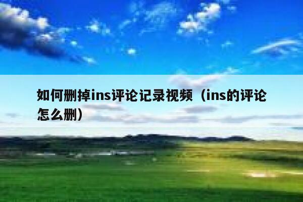 如何删掉ins评论记录视频（ins的评论怎么删） 第1张