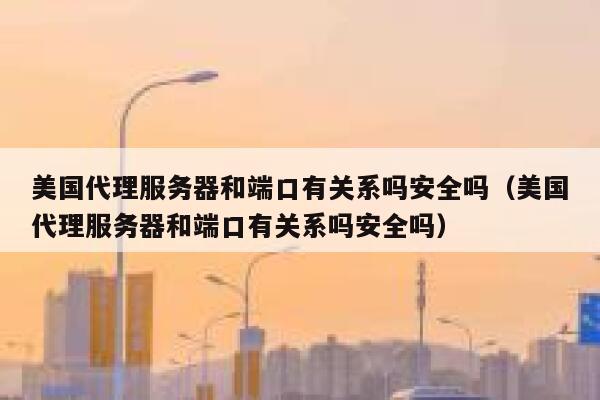 美国代理服务器和端口有关系吗安全吗（美国代理服务器和端口有关系吗安全吗） 第1张