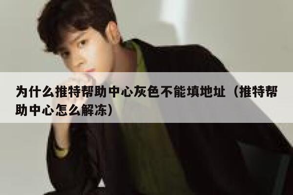 为什么推特帮助中心灰色不能填地址（推特帮助中心怎么解冻） 第1张