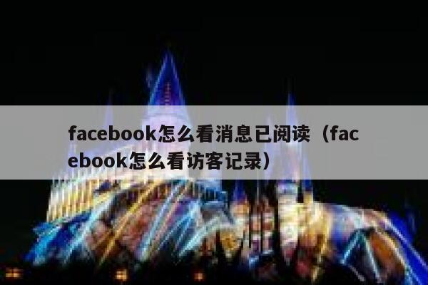 facebook怎么看消息已阅读（facebook怎么看访客记录） 第1张