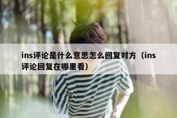 ins评论是什么意思怎么回复对方（ins评论回复在哪里看） 第1张