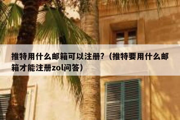 推特用什么邮箱可以注册?（推特要用什么邮箱才能注册zol问答） 第1张