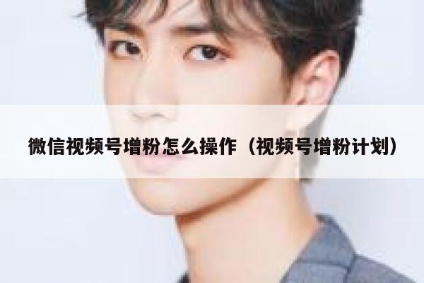 微信视频号增粉怎么操作（视频号增粉计划） 第1张