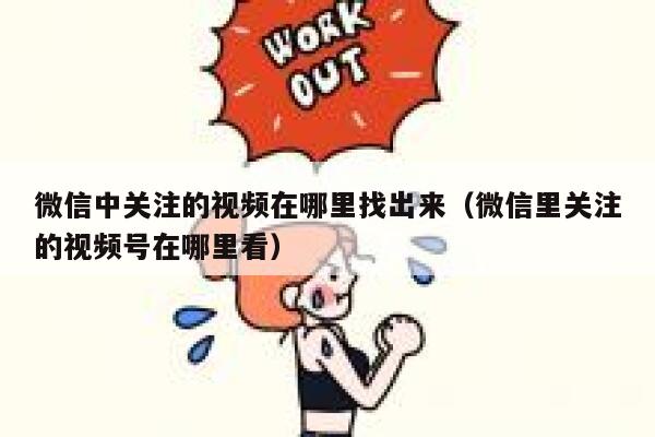 微信中关注的视频在哪里找出来（微信里关注的视频号在哪里看） 第1张