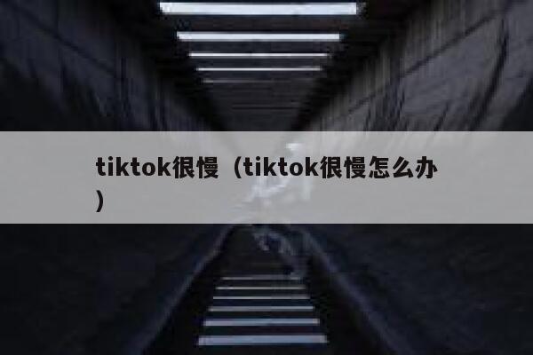 tiktok很慢（tiktok很慢怎么办） 第1张