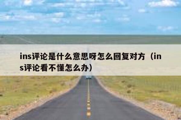 ins评论是什么意思呀怎么回复对方（ins评论看不懂怎么办） 第1张